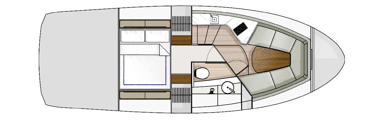 Fairline F//Line 33 layout 6